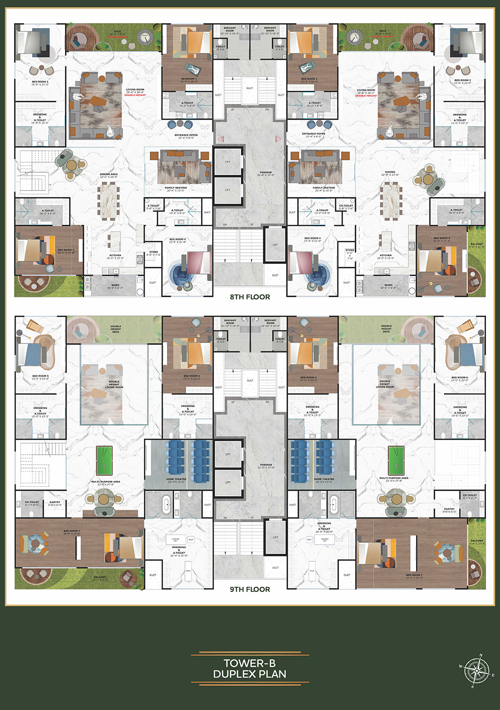 Tower B - Duplex Plan