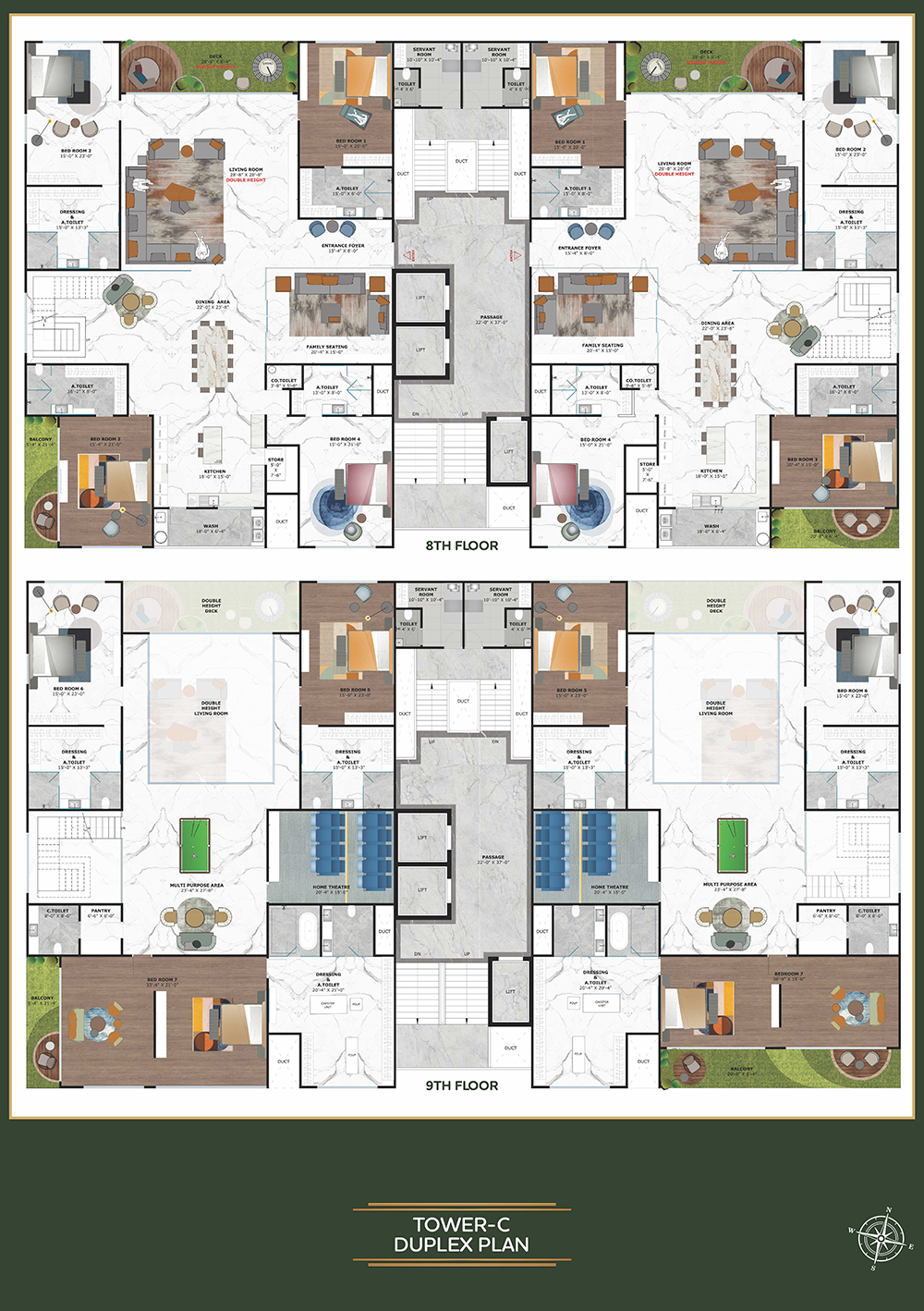 Tower C - Duplex Plan