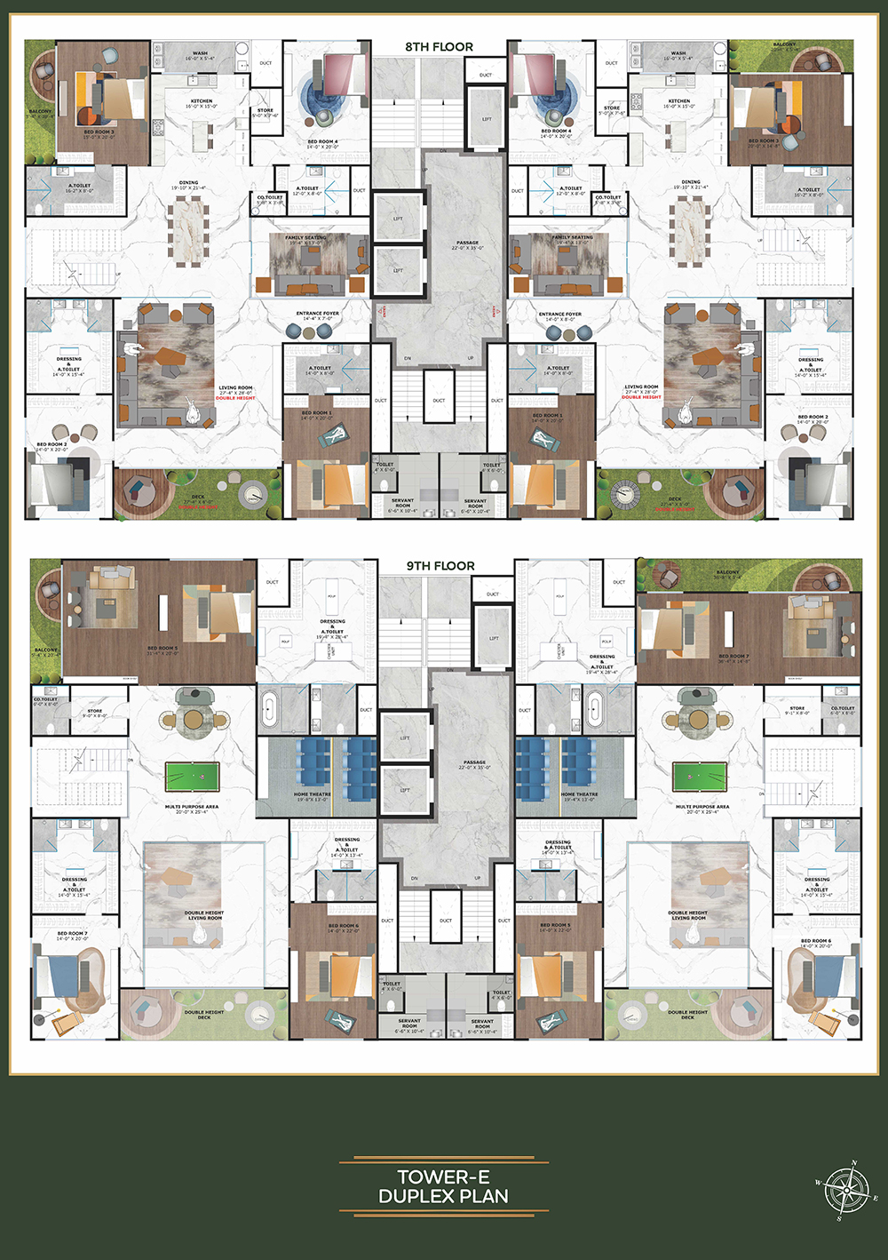 Tower E - Duplex Plan
