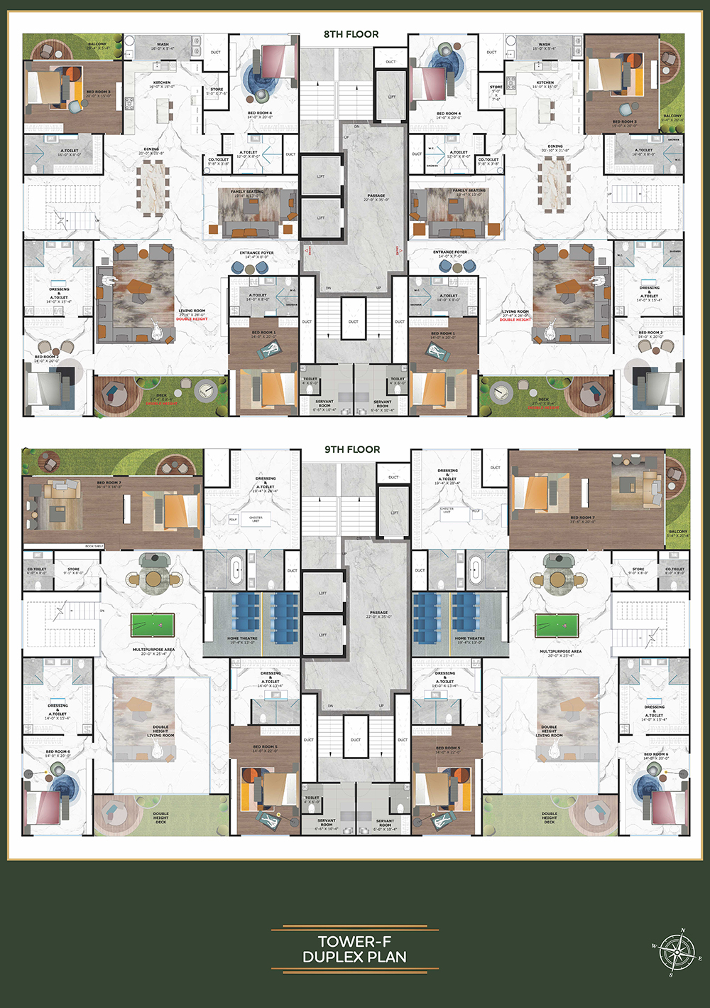 Tower F - Duplex Plan